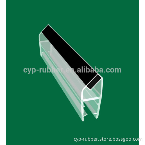 Magnetic weather strips for bathroom glass doors with function of waterproof
